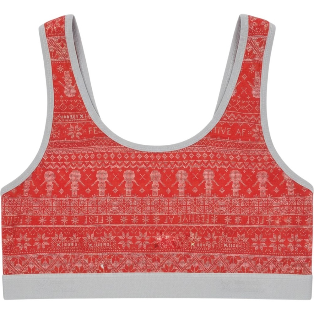 TomboyX Festive AF pullover Cotton Bra size 2x Holiday Christmas Scandinavian